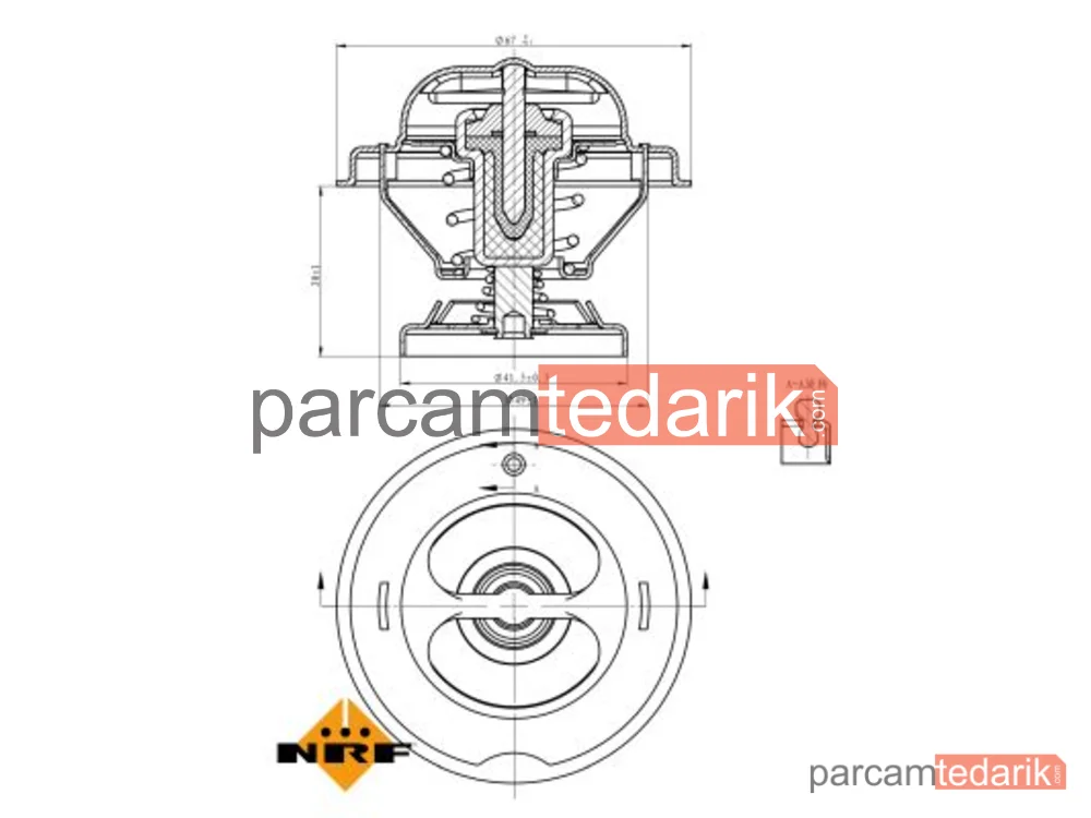 NRF 725068 | Termostat — Mercedes M601-602-603 W124-201 80c