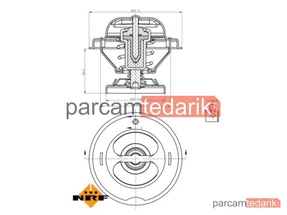 NRF 725074 | Termostat — Mercedes M601-602-603 W124-201 85C