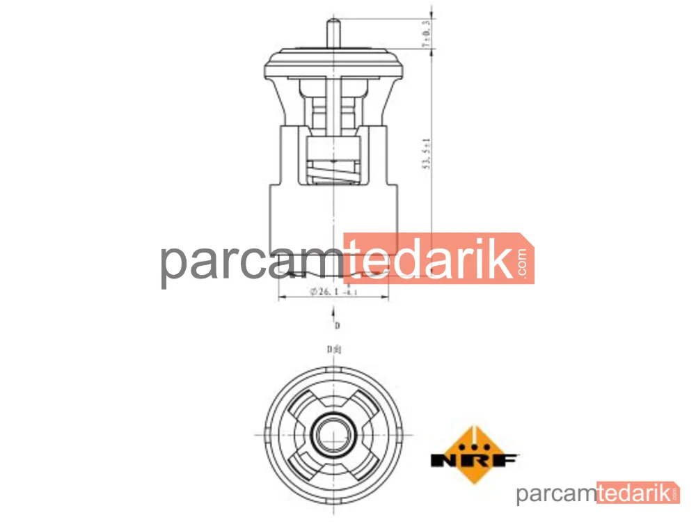 NRF 725133 | Termostat — Audi A2, Seat Altea XL, Seat Arosa