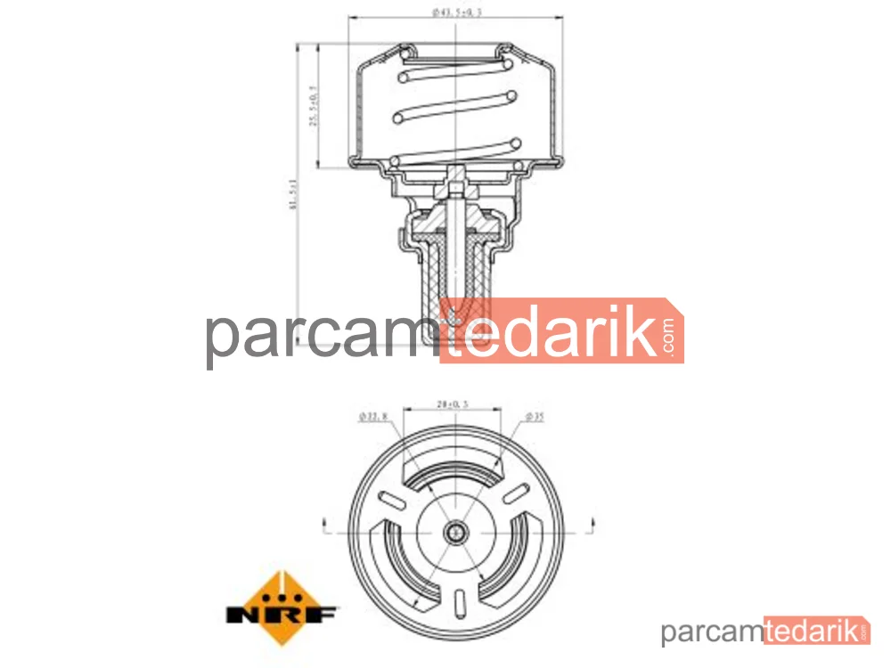 NRF 725177 | Termostat — Audi A3, VW Bora I, VW Bora Variant