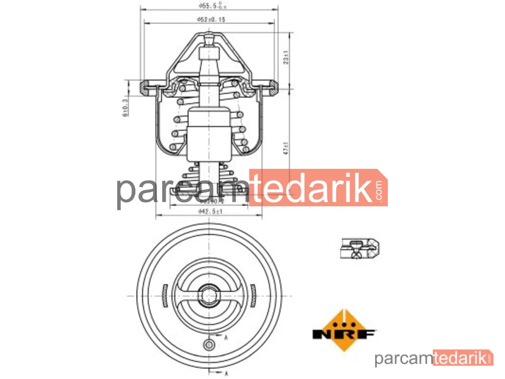 NRF 725199 | Termostat — Citroën C1, Citroën C1 II, Peugeot 108