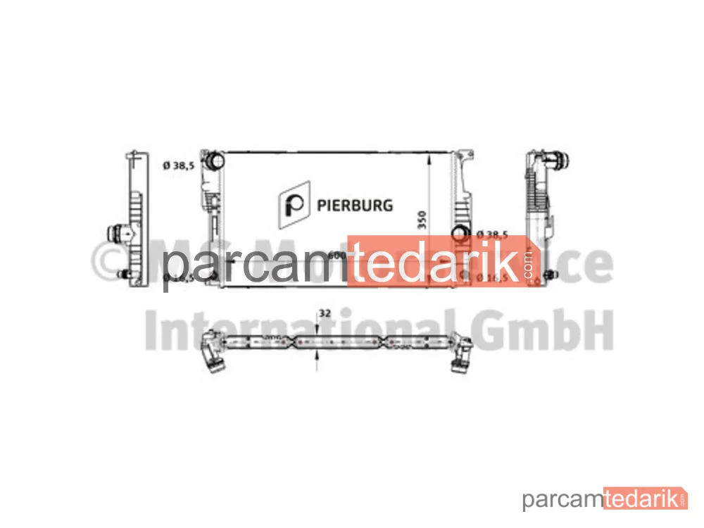 PIERBURG 714928060 | Su Radyatörü — BMW 3, BMW 3 Touring, BMW 2 Cabrio