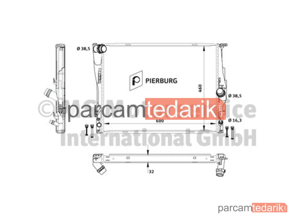 PIERBURG 714928080 | Su Radyatörü — BMW 3 Cabrio, BMW 3 Coupe, BMW 3 Touring