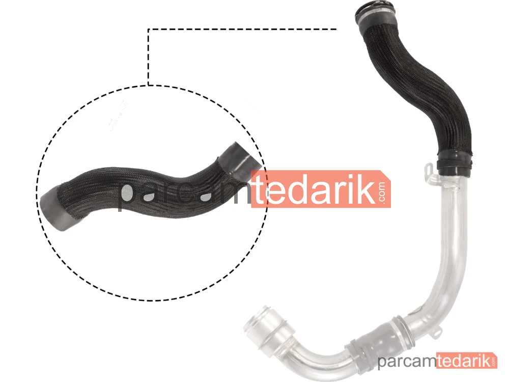 Turbo Hortumu (Silikon) —) (Buyuk) (Renault Megane III 1.5DCI - Fluence 1.6 16V 110HP - 12538