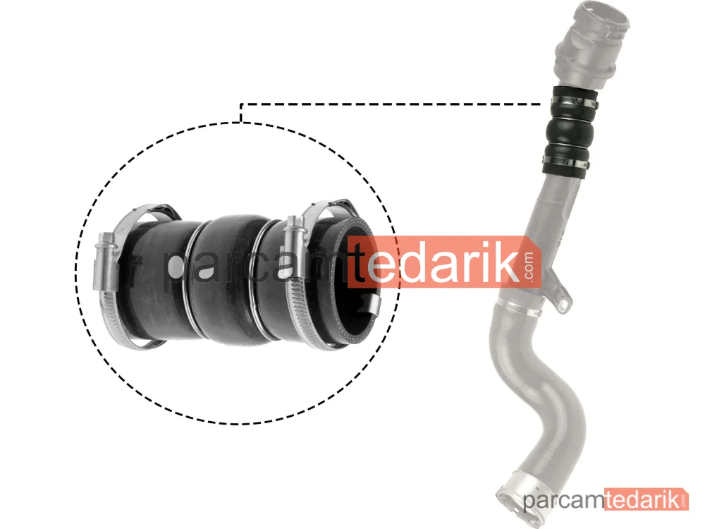Turbo Hortumu (Bogumlu) (Silikon) — Renault Clio IV 1.5 DCI / Nissan Qashqai 14/ 1.5 DCI - 12603
