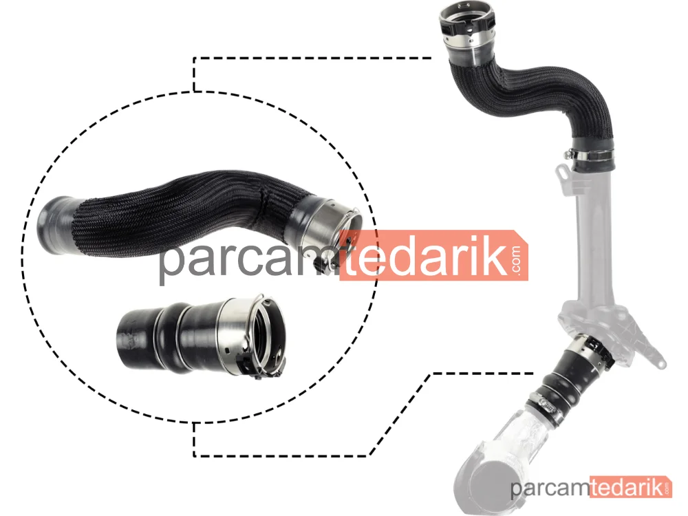 Turbo Hortumu KIT — 12628+12629 Silikon (Renault Megane III-Fluence 1.5DCI) - 12628/K