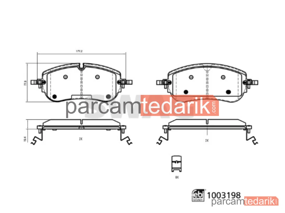 33114320 | Fren Balatası — Land Rover Discovery SPORT, Land Rover Range Rover Evoque, Jaguar E-PACE