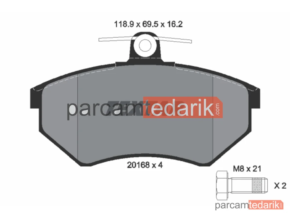 Fren Balatası (Ön) — VW Passat B3/B4, VW Passat B3/B4 Variant, VW Corrado - 2016801