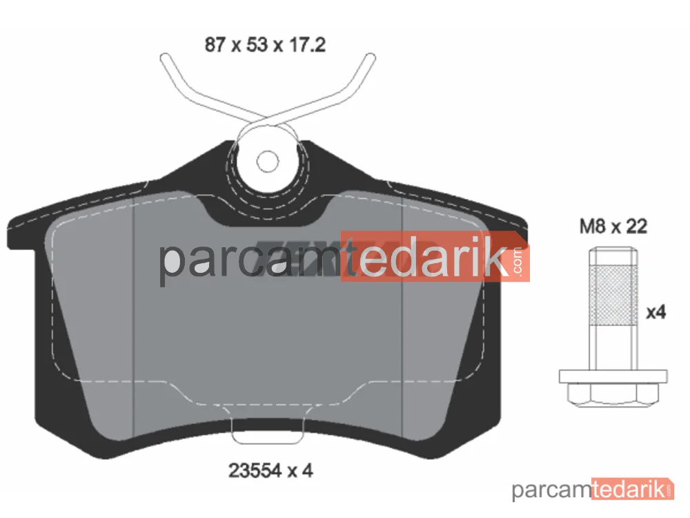 2355402 | Fren Balatası — Audi A1, Audi A1 City Carver, Audi A1 Sportback