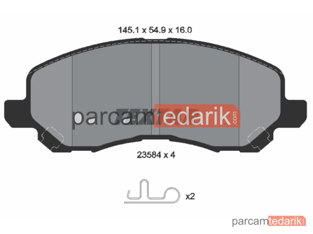 Fren Balatası — Dodge Avenger, Dodge Caliber, Chrysler Sebring - 2358403