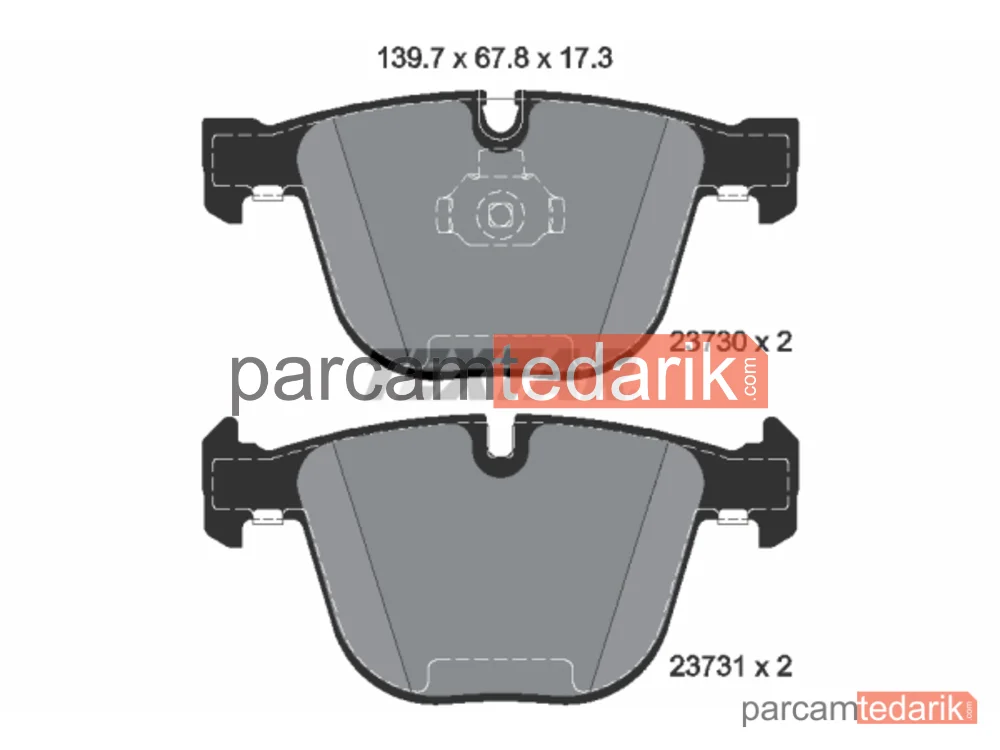 Fren Balatası (Arka) — BMW 5 Touring, BMW 5, BMW X5 - 2373001