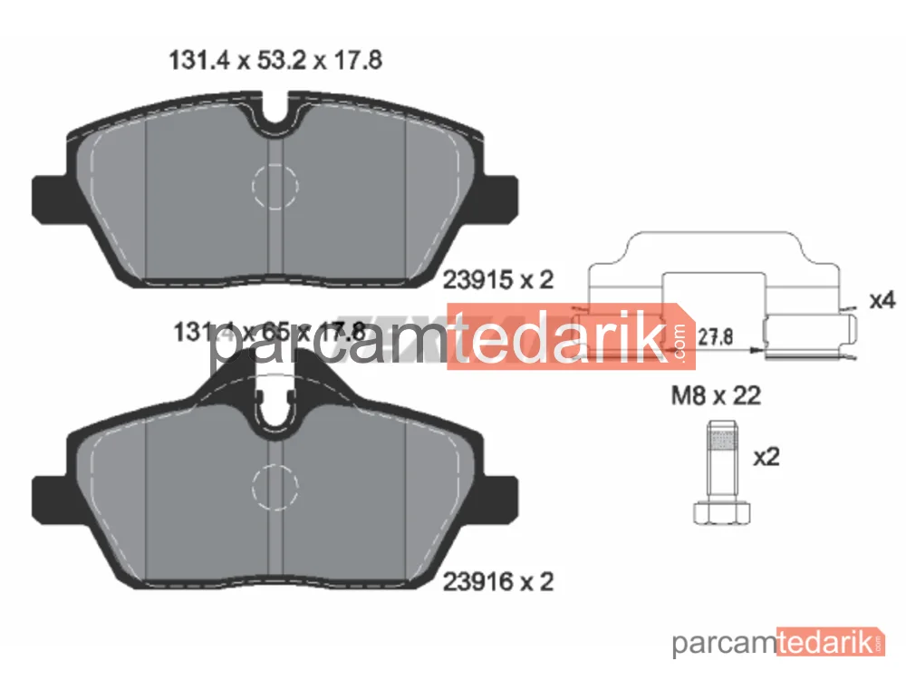 2391503 | Fren Balatası — BMW 1, BMW 1 Cabrio, BMW 1 Coupe