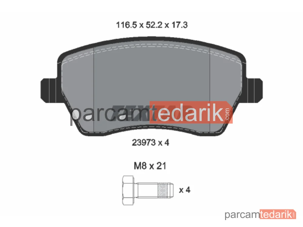 Fren Balatası — Renault Clio III, Dacia LODGY, Dacia Duster - 2397301