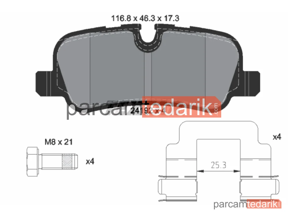 2419201 | Fren Balatası — Land Rover Range Rover III, Land Rover Range Rover SPORT I, Land Rover Discovery IV