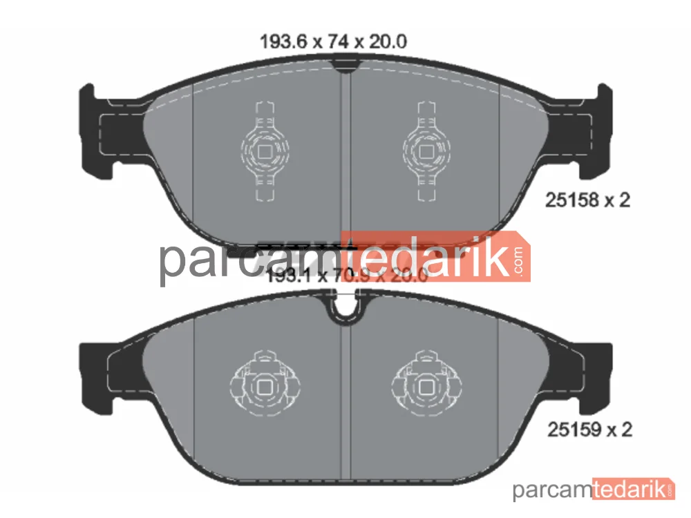 Fren Balatası (Ön) — Audi A6 C7, Audi A7, Audi A8 D4 - 2515802
