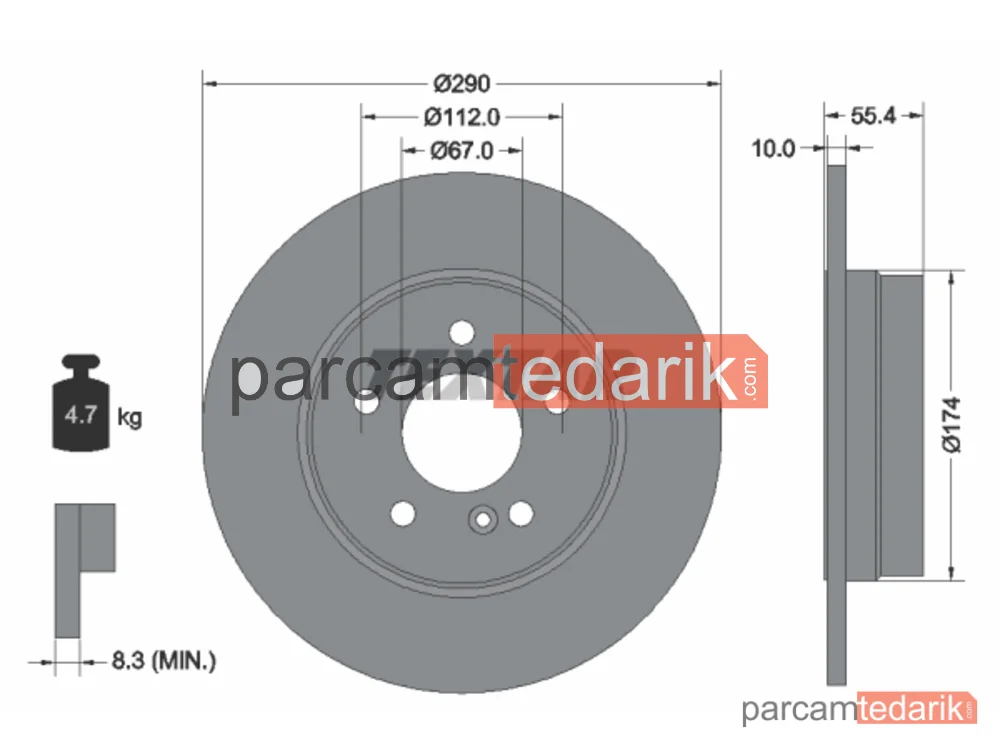 92072703 | Fren Diski — Mercedes-Benz C-Serisi T-Model, Mercedes-Benz E-Serisi, Mercedes-Benz C-Serisi