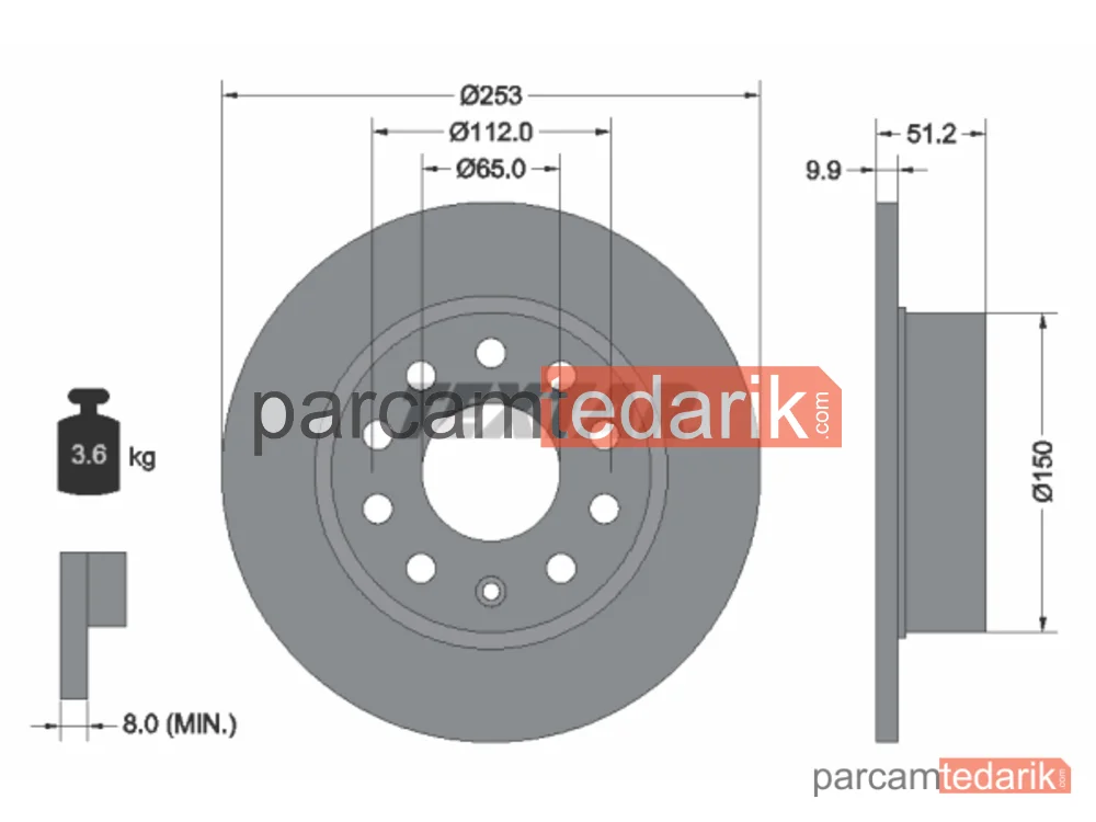 92120903 | Fren Diski — Audi A3, Audi A3 Cabrio, Audi A3 Sportback