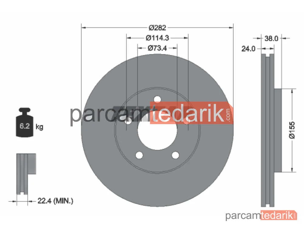 92153100 | Fren Diski — Chrysler Voyager II, Chrysler Voyager I, Chrysler Voyager III Van