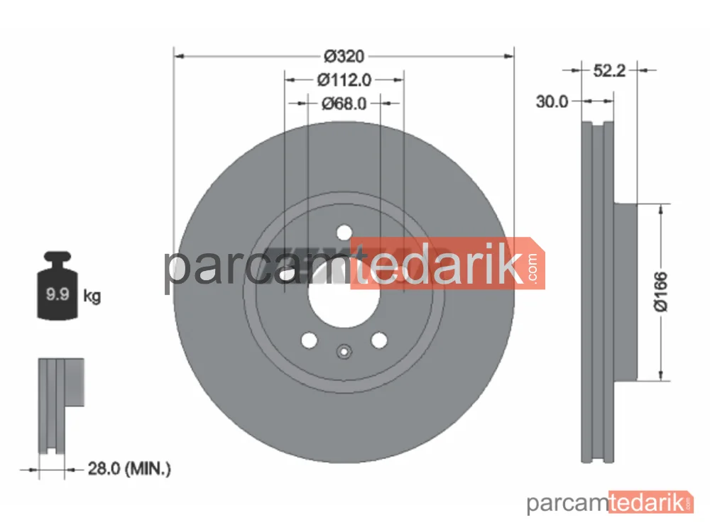 92160005 | Fren Diski — Audi A4 B8, Audi A5, Audi A5 Cabrio