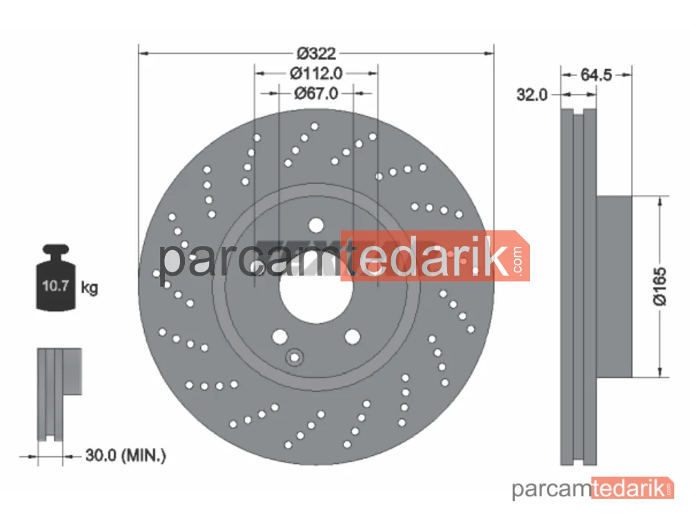 Fren Diski — Mercedes-Benz E-Serisi, Mercedes-Benz E-Serisi T-Model - 92163405