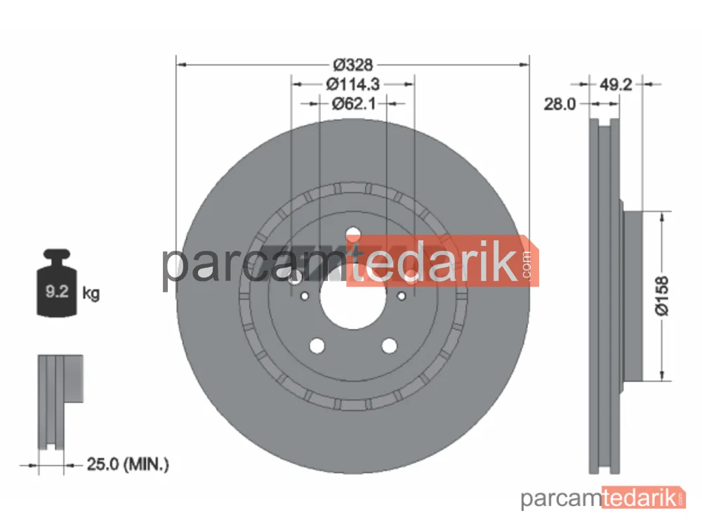 92259405 | Fren Diski — Lexus NX, Toyota RAV 4 IV, Lexus RX