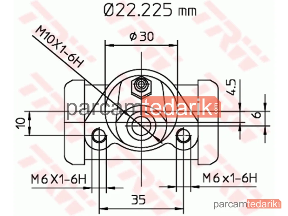 TRW BWB111 | Fren Silindiri Arka Sağ-Sol 15,9 MM Audi A2 1.2 TDİ 01-05, 1.4 00-05, 1.4 TDİ 00-05