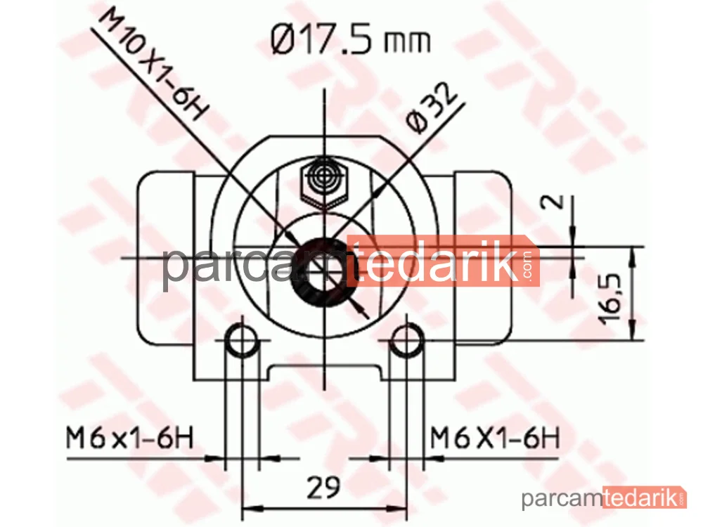 TRW BWC227 | Fren Silindiri Arka Sağ-Sol 17,5 MM Renault Megane I 1.4 E 96-03, 1.4 16V 99-03, 1.6 İ 96-99, 1.6 E 96-99, 1.6 LPG 95-99, 1.6 16V 99-02, 2.0 İ 99-03, 2.0 98-01, 1.9 TDİ 96-03