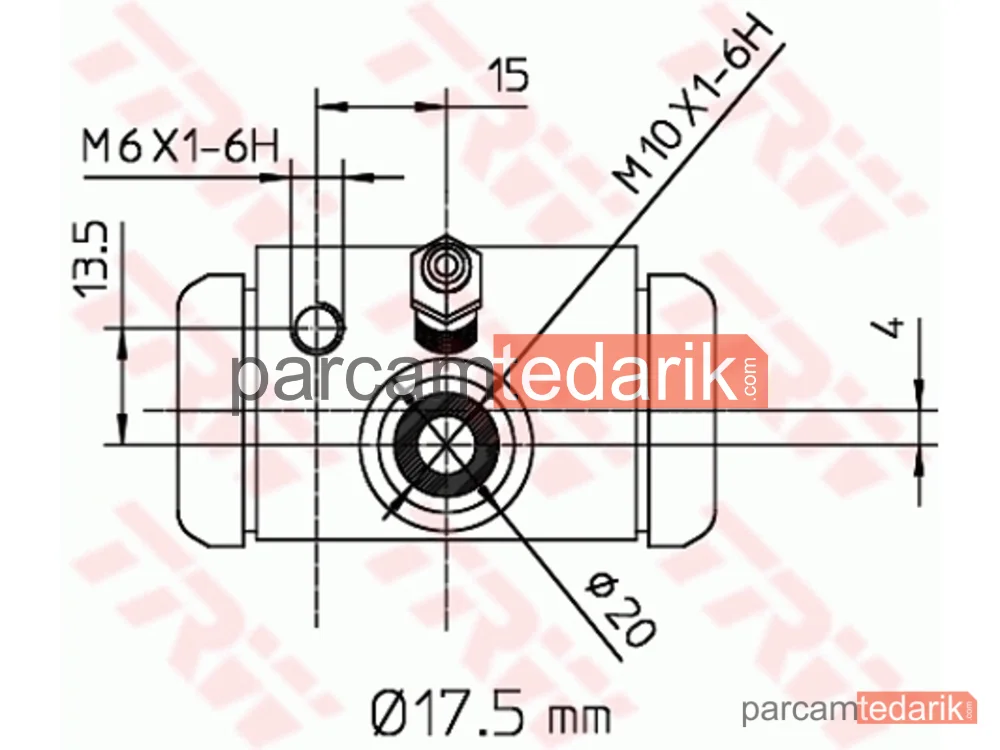 TRW BWC243 | Fren Tekerlek Silindiri — Arka Sağ Sol, Dacia Logan, Dacia Logan II, Dacia Sandero