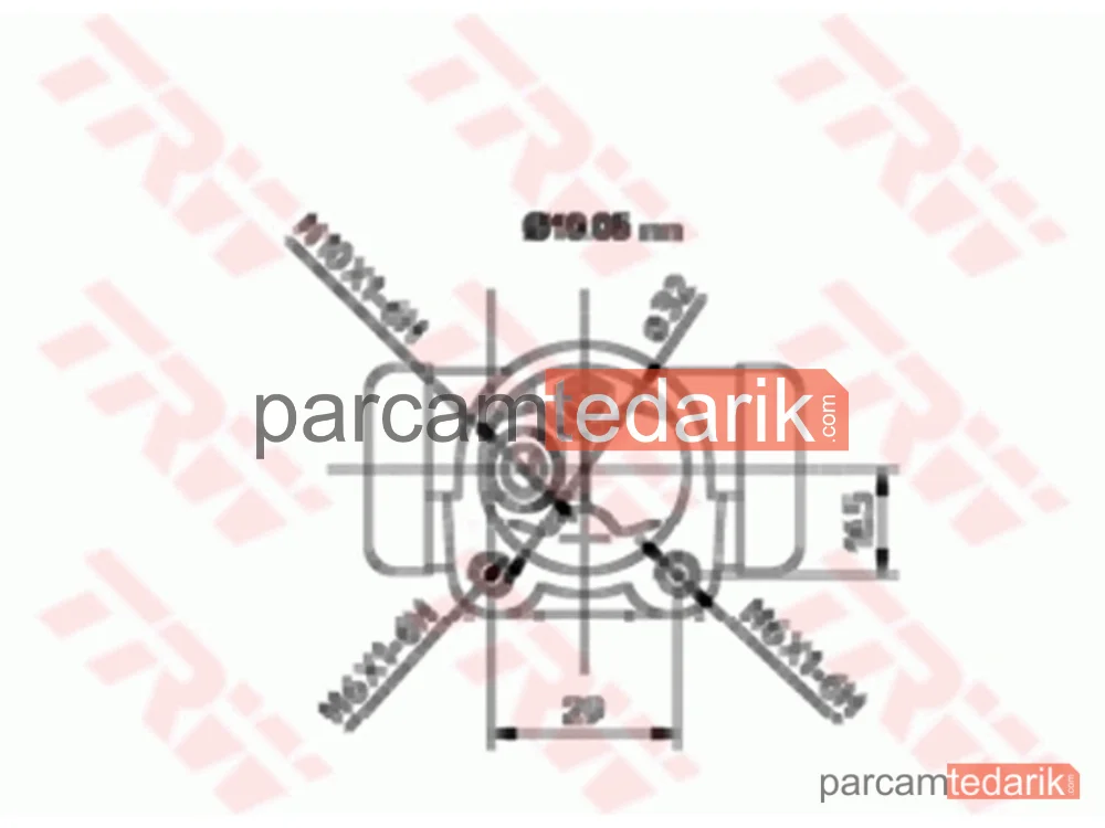 TRW BWD132 | Fren Silindiri Arka Sağ 19 MM Renault 19 I 1.7 88-92, 19 II 1.8 92-95, 1.9 DT 92-95
