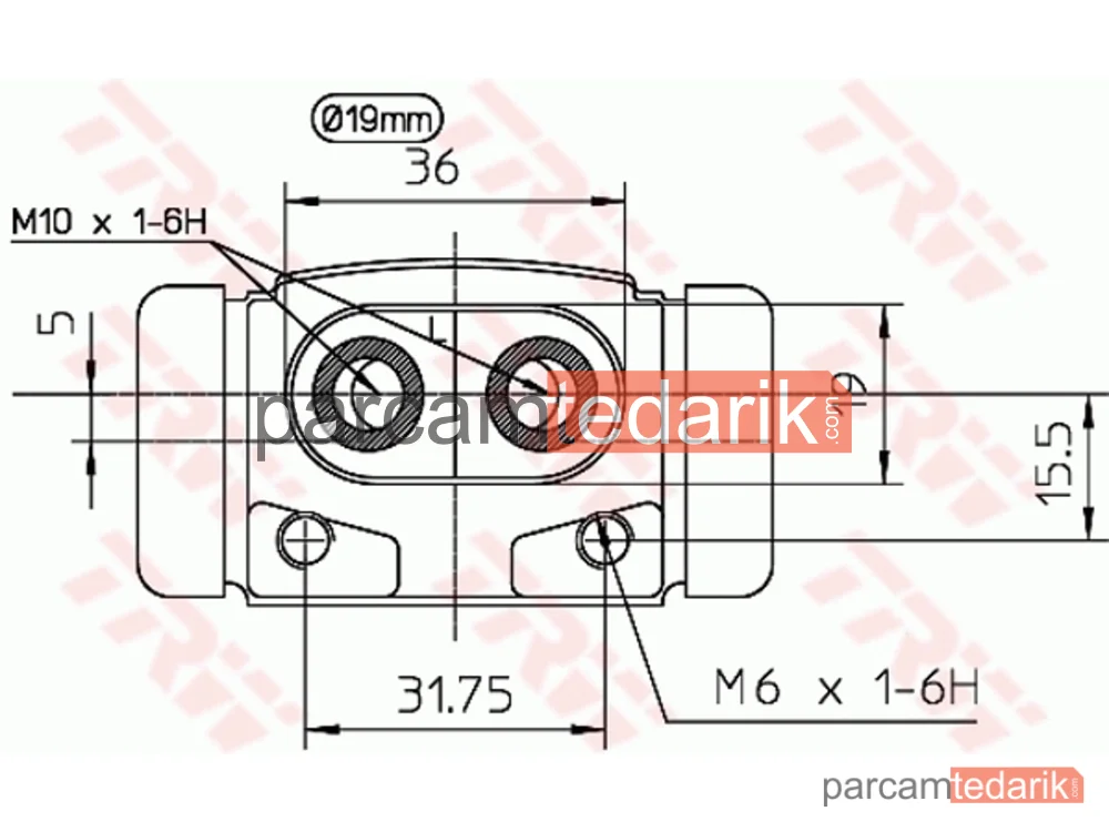 TRW BWD195 | Fren Tekerlek Silindiri — Ford Consul, Ford Consul Coupe, Ford Consul Turnier