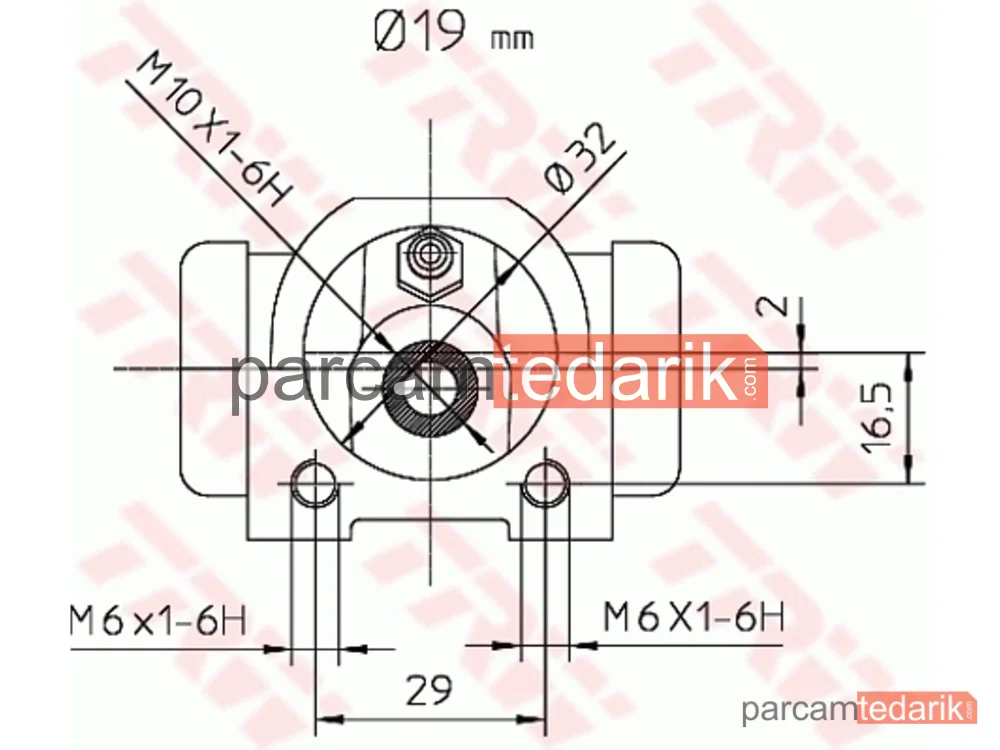 TRW BWD302 | Fren Silindiri Arka Sağ-Sol 19 MM Renault Megane I 1.4 E 96-03, 1.4 16V 99-03, 1.6 16V 99-02, 1.9 D ECO 96-03, 1.9 DTİ 01-03, 1.9 DCİ 01-03