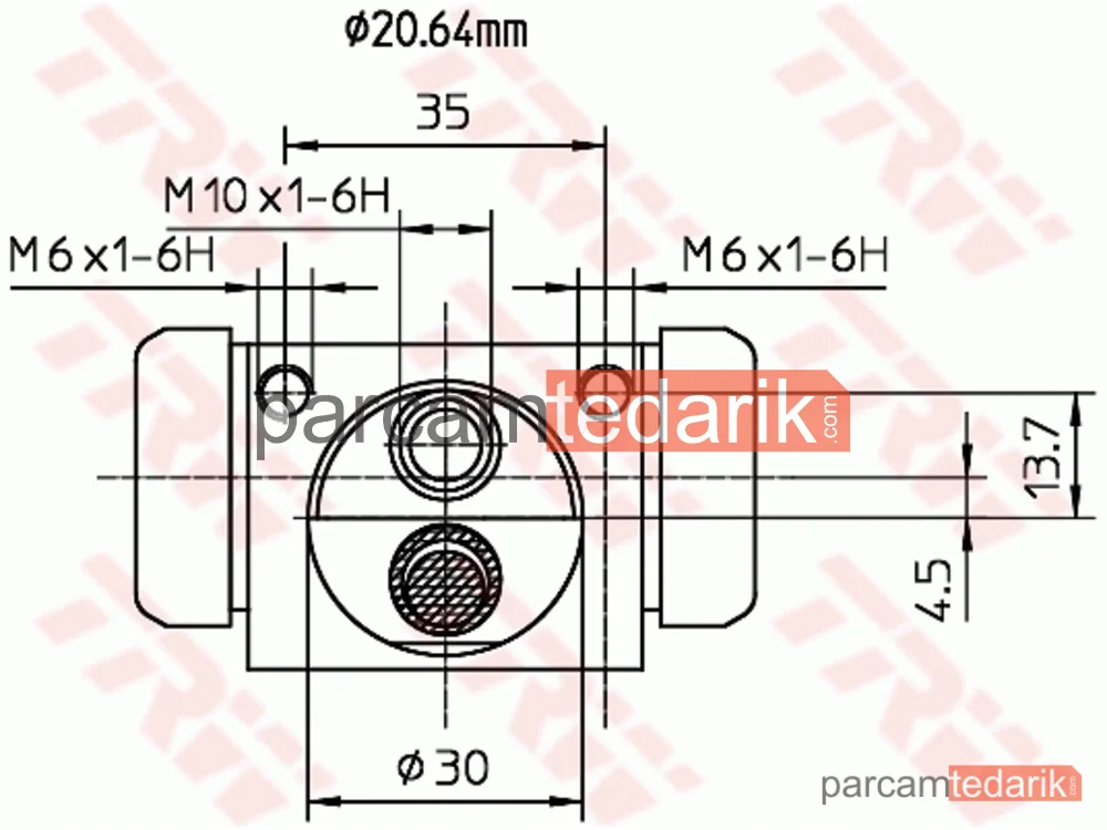 TRW BWF318 | Fren Silindiri Arka Sağ-Sol 20,6 MM Ford Tourneo Connect 1.8 16V 02-13, 1.8 TDCİ 02-13