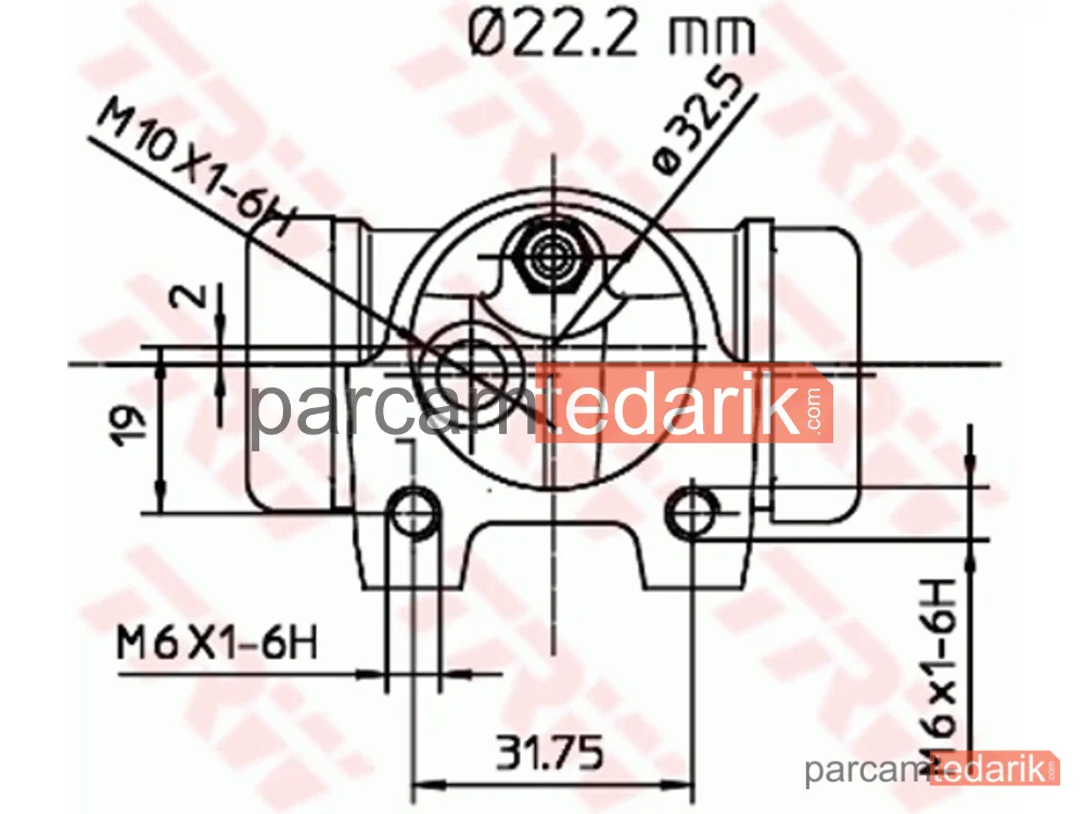 TRW BWH141 | Fren Silindiri Arka Sağ 22,2 MM Renault 21 2.0 90-92, 2.0 4X4 90-92, 2.2 89-94, 2.2 4X4 90-94, 2.1 D 92-94, 2.1 TD 89-94