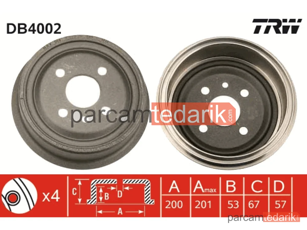 DB4002 | Fren Kampanası (Opel Astra F Vectra A)