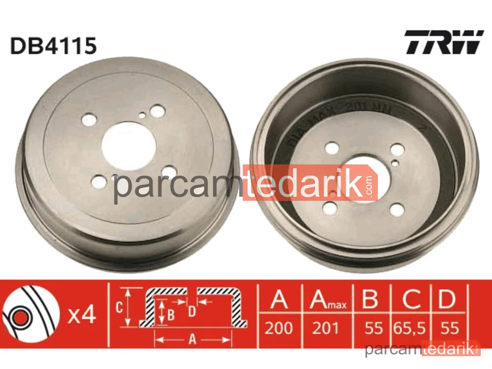 Fren Kampanası — Audi 100 C3 Sedan, Audi 80 B4 Sedan, Ford Escort V Cabrio - DB4115