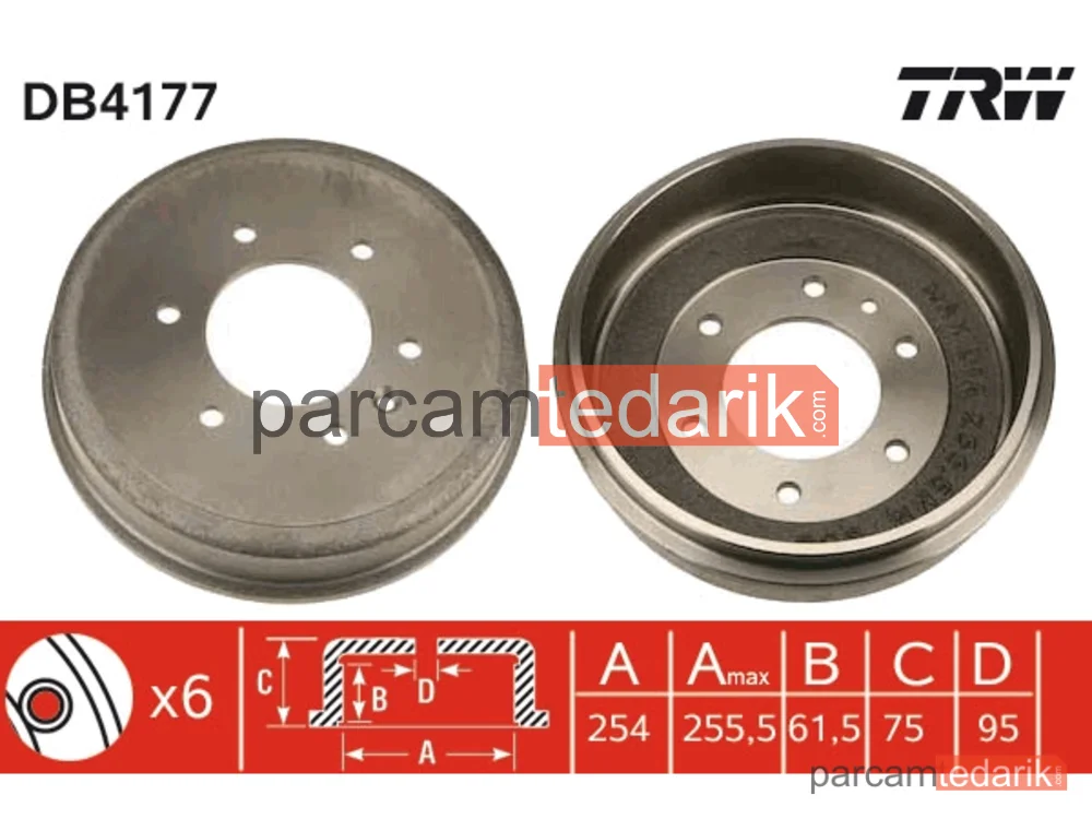 DB4177 | Fren Kampanası Arka Opel Frontera A 2.4 İ 92-98, 2.3 TD 92-98