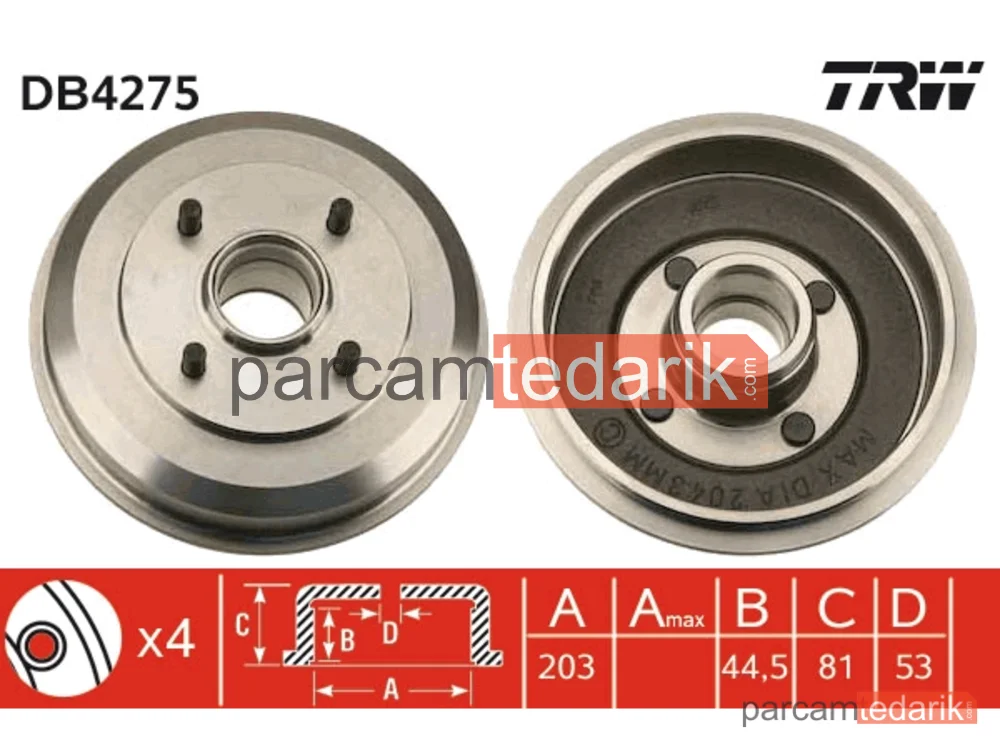 DB4275 | Fren Kampanası — Ford Focus I, Ford Focus I Kombi Van, Ford Focus I Sedan