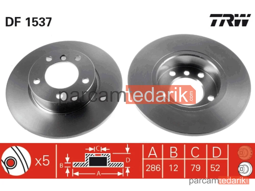 DF1537 | BMW E36 Ön Disk DOLU Takım 34116757751