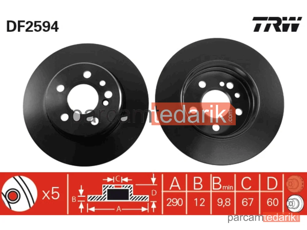DF2594 | Mercedes W140 Arka Fren Aynası S300-S320 Takım A1404230612