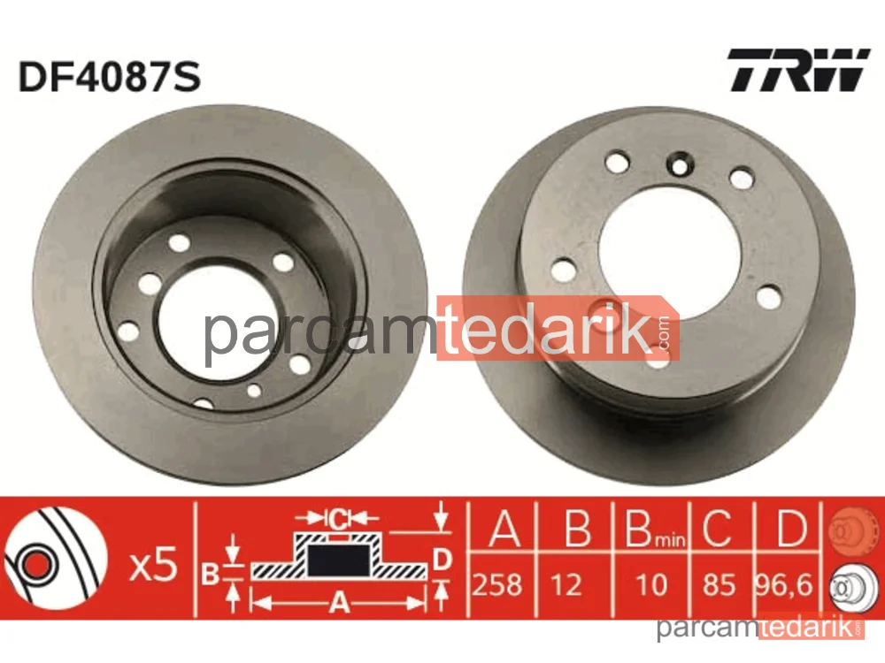 DF4087S | Fren Diski Arka