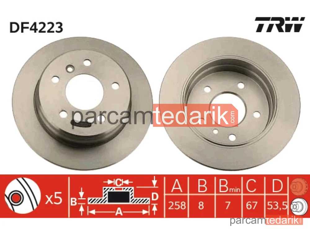 DF4223 | Fren Diski (Mercedes W168-W414 A Seri-Vaneo) Takım