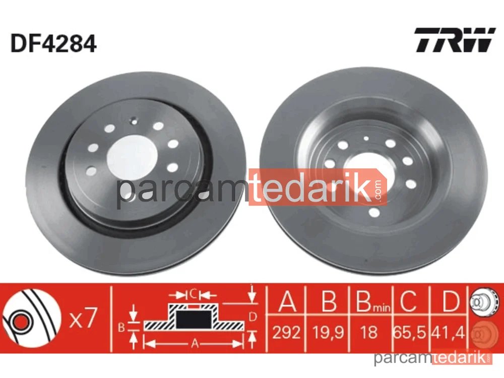 DF4284 | Fren Diski Arka Havalı Opel Vectra C Signum