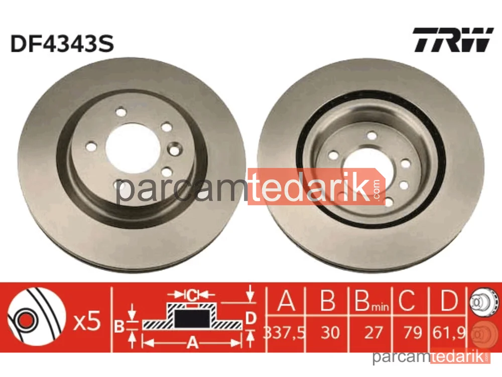 DF4343S | Range Rover SPORT 4.4TDV8 Ön Disk Adet SDB000614