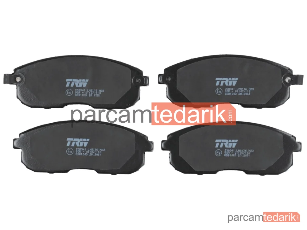 TRW GDB1003 | Fren Balatası — Infiniti G Sedan, Infiniti I35 Sedan, Nissan 350Z Coupe