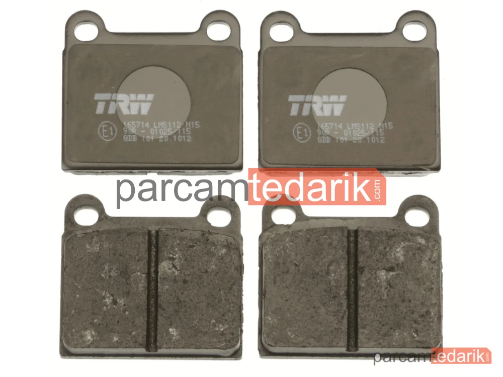 TRW GDB101 | Fren Balatası Arka Alfa Romeo Giulietta 1.3 77-83, 1.6 77-85, 1.8 79-85, 2.0 80-85, GT 1300 Junior 66-77, 1600 71-77, A 1600 65-70, Spider 1300 68-77, 1600 66-90, Audi 100 1.8 68-76, 1.9 71-76, 75 1.7 68-72, 60 1.5 68-72, Ford Taunus 12M 1.2-1.3-1.5 66-71