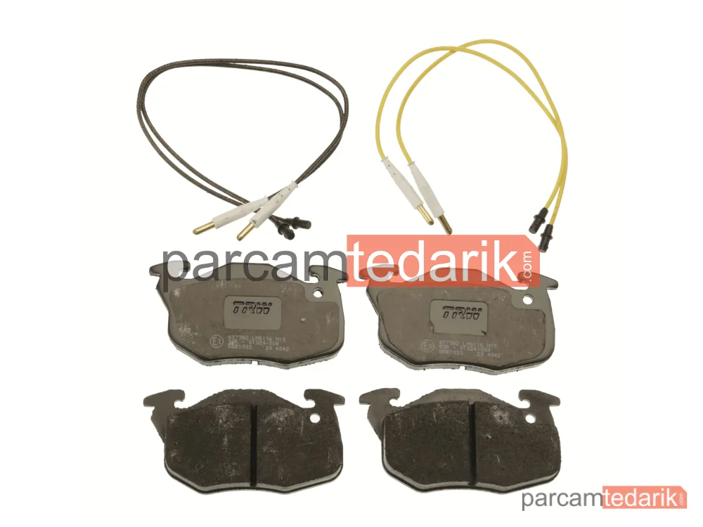 TRW GDB1033 | Fren Balatası Ön Peugeot 106 I 1.0-1.1-1.4 91-96, 1.6 93-96, 1.4 D 92-96, 1.5 D 94-96, 306 1.1 94-01, 1.4 SL 94-01