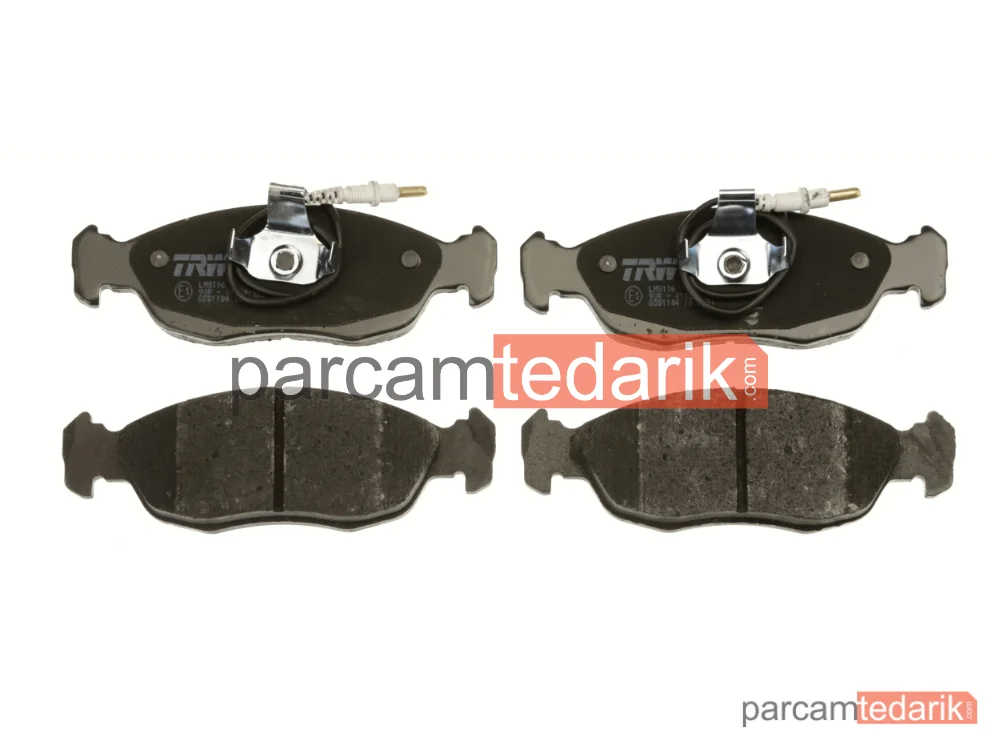 TRW GDB1104 | Fren Balatası Ön Peugeot 306 HB 1.1-1.4-1.8 93-01, 1.6 93-00, 1.8-1.9 D 93-01, 1.9 DT 93-01