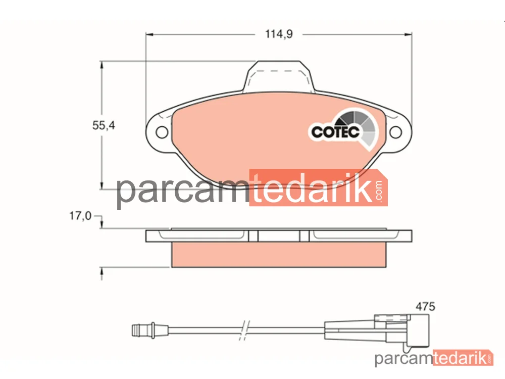 GDB1115 | Fren Balatası Ön Fiat Panda 1.1-1.2 03=>