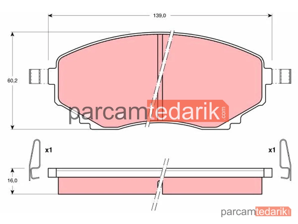 GDB1177 | Disk Fren Balatası Ön Mazda E-Serie 1991 - 2004, MPV I 1989 - 1999, MPV II 1999 - 2006