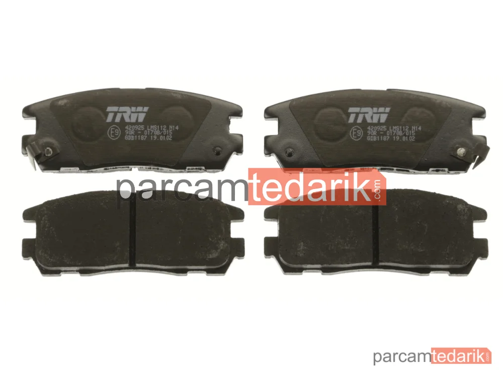 TRW GDB1187 | Fren Balatası Arka Isuzu Trooper II 3.2 91-98, 3.1 TD 91-98, Trooper III 3.5 V6 24V AWD 00-04, 3.0 DTİ 98-04